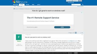 
                            9. How do I get gmail to work on windows mail? - Windows 10 Forums