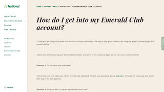 
                            4. How do I get into my Emerald Club account? | National Car ...