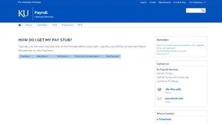 
                            2. How do I get my pay stub? | Payroll