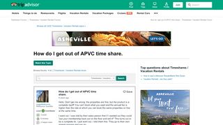 
                            4. How do I get out of APVC time share. - Timeshares / Vacation ...