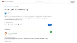 
                            5. How do I get to my Dashboard E-Sign | Adobe Community