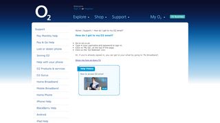 
                            8. How do I get to my O2 email? - Support - O2