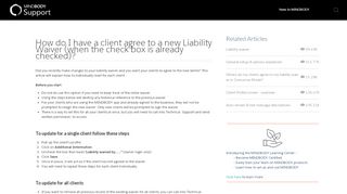 
                            9. How do I have a client agree to a new Liability Waiver (when the check ...