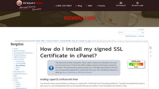 
                            9. How do I install my signed SSL Certificate in cPanel? [KnownHost Wiki]