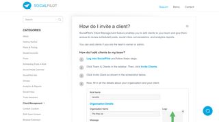 
                            7. How do I invite a client? - SocialPilot Help