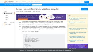 
                            3. how do i link login form to html website on computer - Stack Overflow