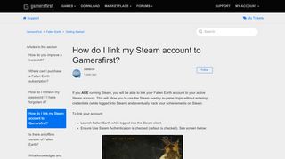 
                            5. How do I link my Steam account to Gamersfirst?