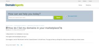 
                            5. How do I list my domains in your marketplace? - Support