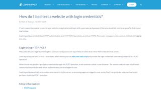 
                            7. How do I load test a website with login credentials?