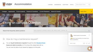 
                            6. How do I log a maintenance request? | UNSW Accommodation