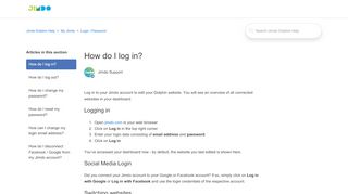 
                            11. How do I log in? – Jimdo Dolphin Help