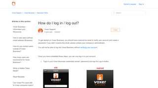 
                            5. How do I log in / log out? – Voxer Support