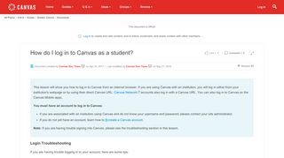 
                            3. How do I log in to Canvas as a student? | Canvas LMS Community