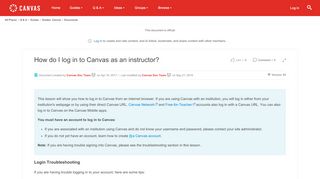 
                            4. How do I log in to Canvas as an instructor? | Canvas LMS ...