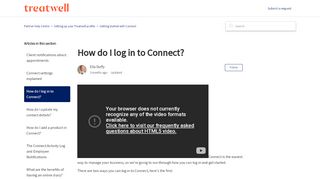 
                            2. How do I log in to Connect? - Partner Help Centre - Treatwell