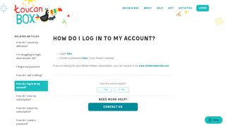 
                            5. How do I log in to my account? – toucanBox