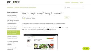 
                            8. How do I log in to my Culinary Rx course? – …