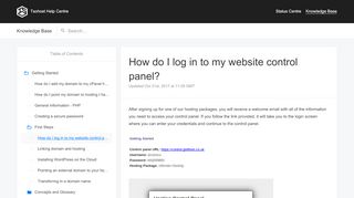 
                            2. How do I log in to my website control panel? | Tsohost ...