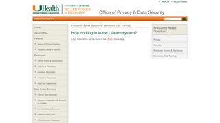 
                            5. How do I log in to the ULearn system? - University of Miami