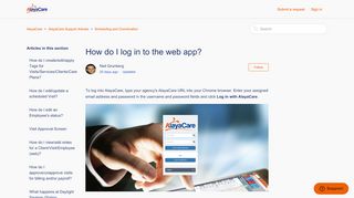 
                            4. How do I log in to the web app? – AlayaCare