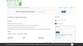 
                            4. How do I log into Canvas? - RVCC Library Ask-a-Librarian