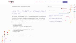 
                            4. How do I log into my Kogan Mobile account?