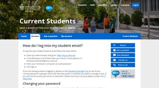 
                            3. How do I log into my student email? - jcu.custhelp.com