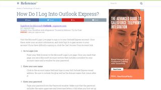 
                            6. How Do I Log Into Outlook Express? | Reference.com
