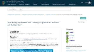 
                            2. How do I log into PowerSchool Learning using Offic... - PowerSchool ...