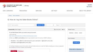 
                            4. How do I log into Safari Books Online? - Ask a Librarian