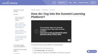 
                            9. How do I log into the Summit Learning Platform? – Summit Learning