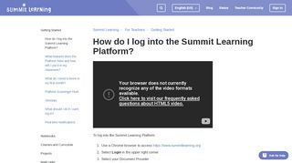 
                            3. How do I log into the Summit Learning Platform? – Summit ...