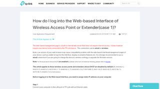 
                            2. How do I log into the Web-based Interface of Wireless Access ...