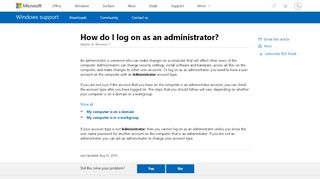 
                            5. How do I log on as an administrator? - Windows Help - Microsoft Support