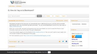 
                            4. How do I log on to Blackboard? - LibAnswers