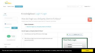 
                            7. How do I login as a 3rd party client in FLYdocs? - …