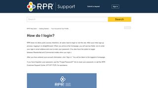 
                            2. How do I login? – RPR Help Desk