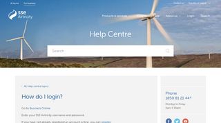 
                            4. How do I login? - SSE Airtricity