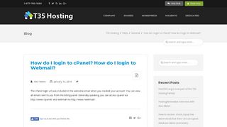 
                            4. How do I login to cPanel? How do I login to Webmail? | T35 ...