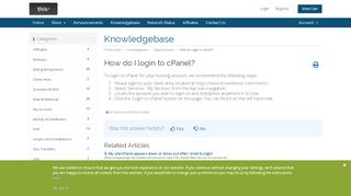 
                            2. How do I login to cPanel? - Knowledgebase - ThisWebHost