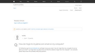 
                            3. How do I login to my @me.com email on… - Apple Community