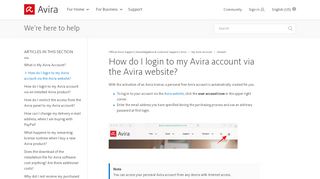 
                            2. How do I login to my Avira account via the Avira website ...