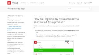 
                            2. How do I login to my Avira Connect account via an installed ...