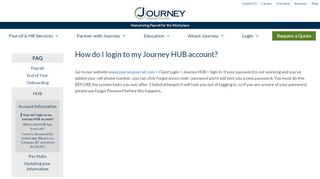 
                            3. How do I login to my Journey HUB account? - Journey Employer ...