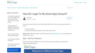 
                            4. How Do I Login To My Smart Apps Account? – HRdirect Smart ...