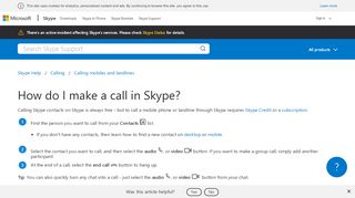 
                            5. How do I make a call in Skype? | Skype Support