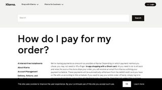 
                            7. How do I make a payment on my credit account? | Klarna US