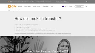 
                            6. How Do I Make A Transfer | OFX:ASX OzForex Group Limited - OFX.com