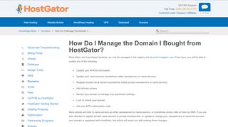 
                            9. How Do I Manage the Domain I Bought from HostGator? | HostGator ...