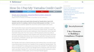 
                            9. How Do I Pay My Yamaha Credit Card? | Reference.com